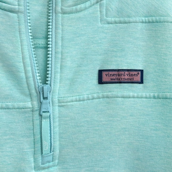 Vineyard Vines Dreamcloth Relaxed Shep Shirt Quarter Zip Sweatshirt Mint NWOT - Picture 8 of 14